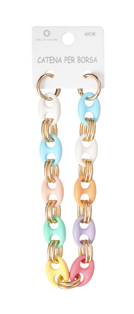 Catena per Borsa Maglie Pastello con Doppio Foro – 40CM