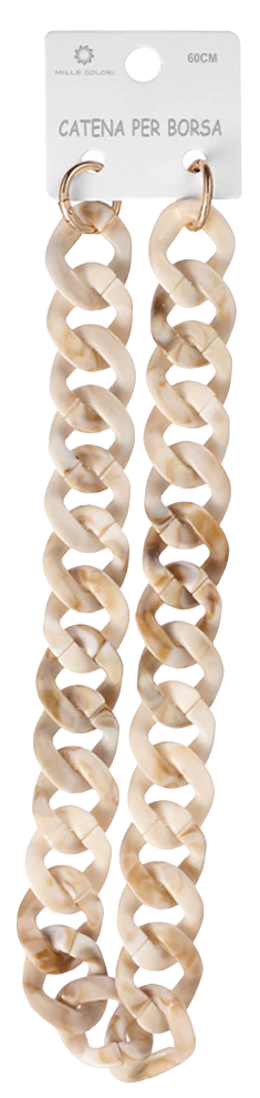 Catena per Borsa Tracolla in Resina Acrilica, Anelli Dorati - 60cm