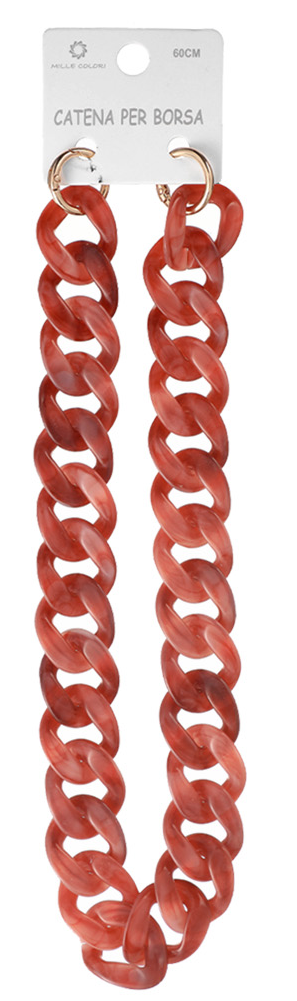 Catena per Borsa Tracolla in Resina Acrilica, Anelli Dorati - 60cm