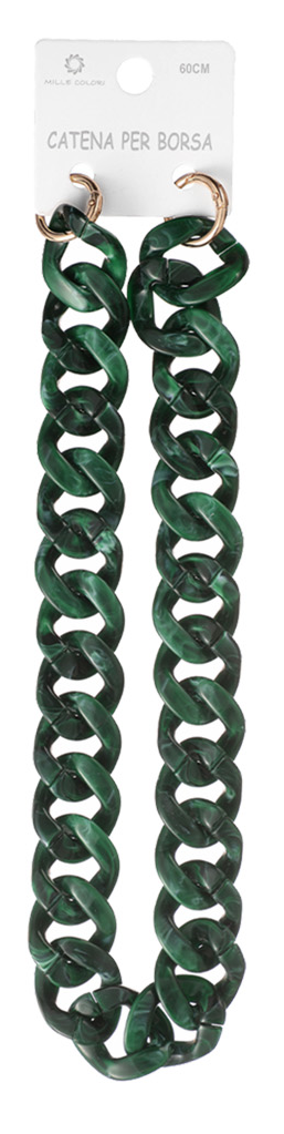 Catena per Borsa Tracolla in Resina Acrilica, Anelli Dorati - 60cm