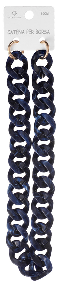 Catena per Borsa Tracolla in Resina Acrilica, Anelli Dorati - 60cm