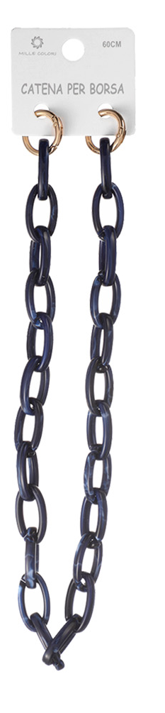 Catena per Borsa Tracolla in Resina Leggera con Ganci Dorati -  60 cm