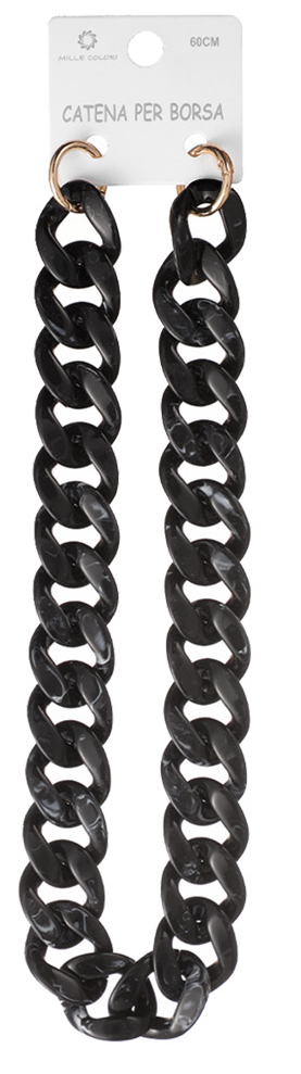 Catena per Borsa Tracolla in Resina Acrilica, Anelli Dorati - 60cm