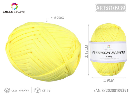 FETTUCCIA IN LYCRA 200G GIALLO