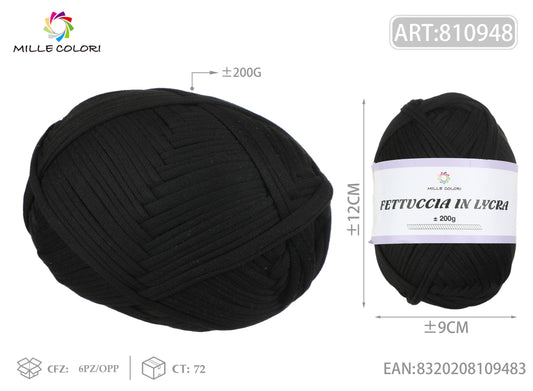 FETTUCCIA IN LYCRA 200G NERO