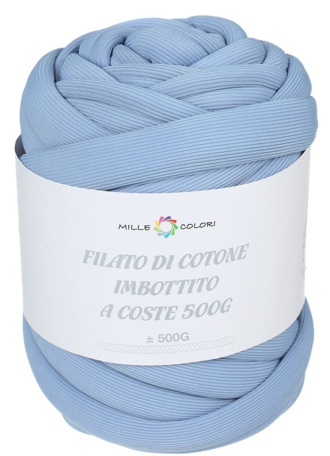 Merchant – Blu Jeans – Filato Marshmallow a Coste 500 g – Tutti i Colori – Foto prodotto