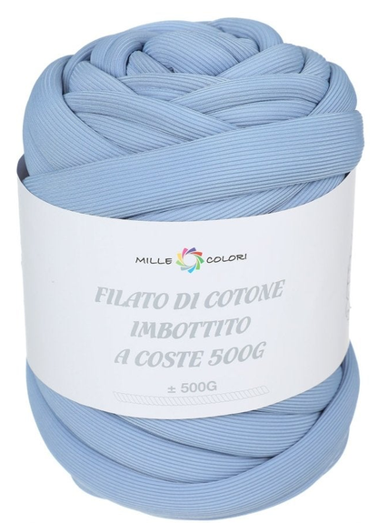 Merchant – Blu Jeans – Filato Marshmallow a Coste 500 g – Tutti i Colori – Foto prodotto