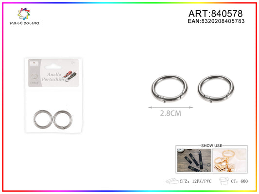 Anelli per borsa  0.5x2.8cm 2pz