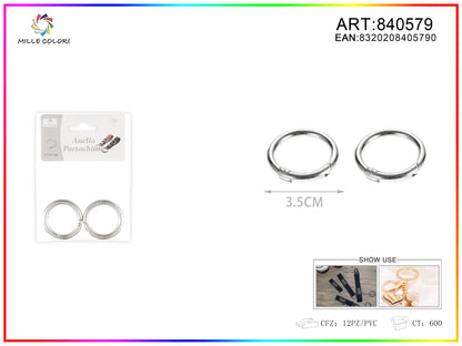 Anelli per borsa  0.5x3.5cm 2pz