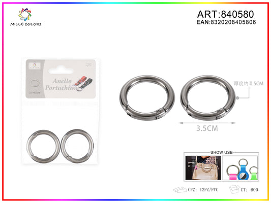 Anelli per borsa  0.5x3.5cm 2pz
