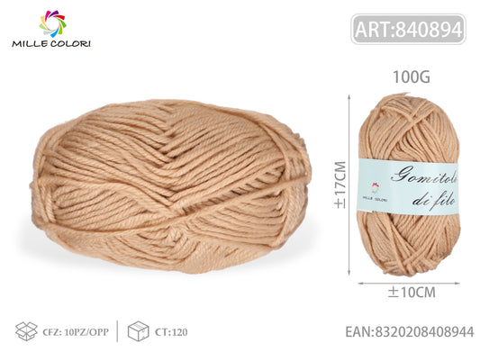 GOMITOLO DI FILO 100G Camello