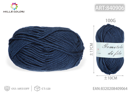 GOMITOLO DI FILO 100G Blu navy