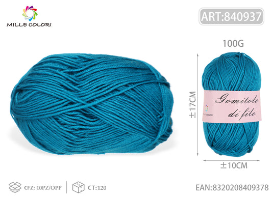 GOMITOLO DI FILO 100G Turchese
