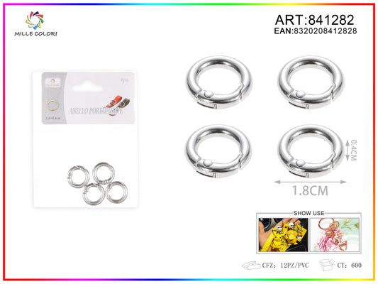 Anelli per borsa  0.4x1.8cm 4pz