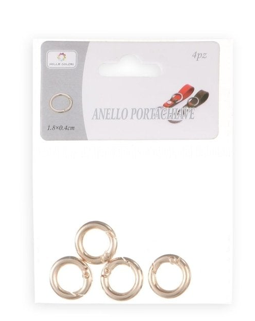 ORO – Anelli per borsa 0.4x1.8 cm 4pz – Foto prodotto
