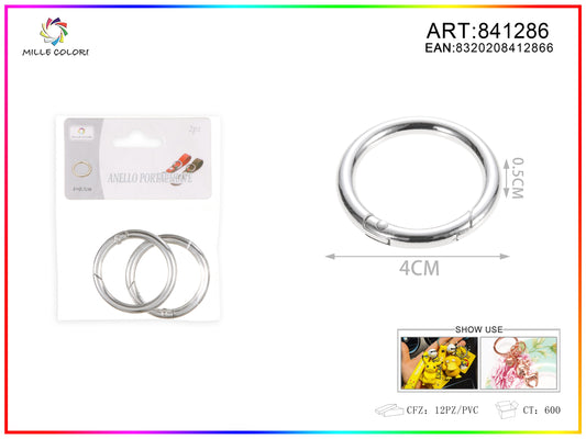 Anelli per borsa  0.5x4cm 2pz