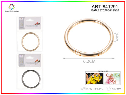 Anelli per borsa argento 0.5x6.2cm