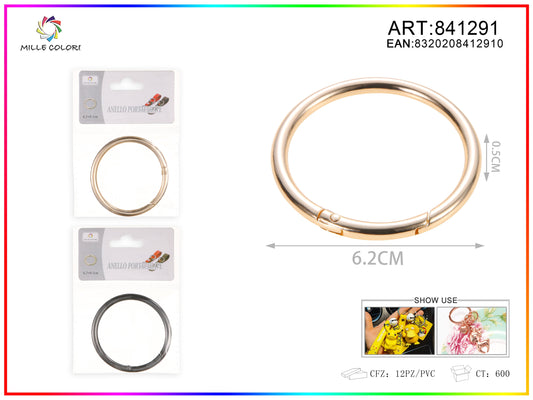 Anelli per borsa argento 0.5x6.2cm