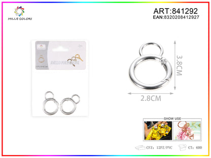 O-ring a molla clip a molla tonda  0.5x2.8x3.8cm 2pz