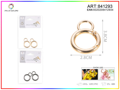 O-ring a molla clip a molla tonda  0.5x2.8x3.8cm 2pz