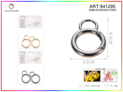 O-ring a molla clip a molla tonda  0.5x3.5x4.5cm 2pz