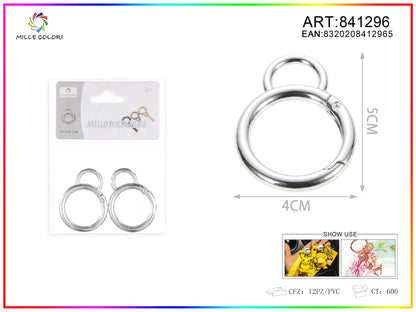 O-ring a molla clip a molla tonda  0.5x4x5cm 2pz