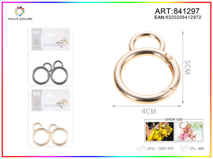 O-ring a molla clip a molla tonda  0.5x4x5cm 2pz