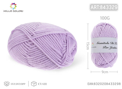 GOMITOLO DI FILO 100G Lilla