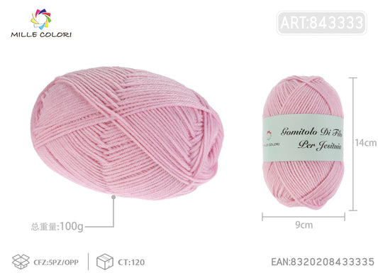 GOMITOLO DI FILO 100G Rosa Sakura