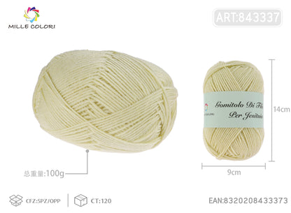 GOMITOLO DI FILO 100G Giallo Pastello