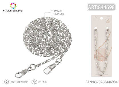 Catena per Borsa Tracolla in Metallo Dorato con Moschetton - 120 cm/3mm