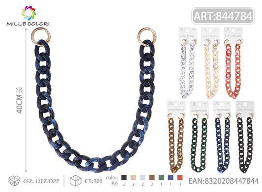 Catena per Borsa   Maglia Tonda Bold effetto Marmorizzato – 40CM