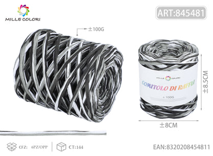 GOMITOLO DI RAFFIA COLORATA COL.08 MILLE COLORI