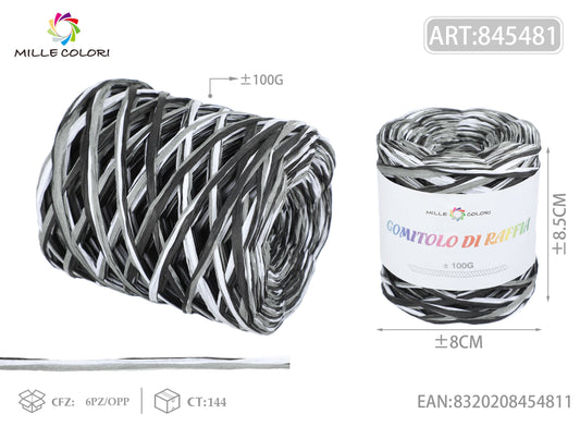 GOMITOLO DI RAFFIA COLORATA COL.08 MILLE COLORI