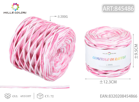 GOMITOLO DI RAFFIA COLORATA COL.05 MILLE COLORI