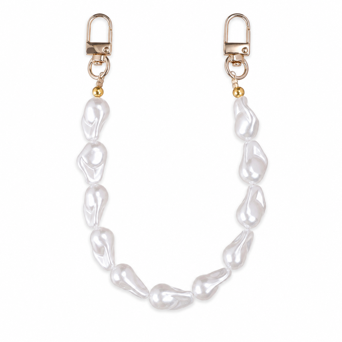 Manico Perla Bianca con Maglie Irregolari – 32 cm | SKU 845735 | Immagine 1 di 3 | Prodotto su sfondo bianco