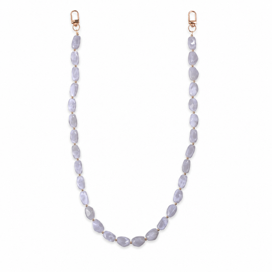 Tracolla Grigio Lavanda con Elementi Ovali – 74 cm | SKU 845737 | Immagine 1 di 3 | Prodotto su sfondo bianco