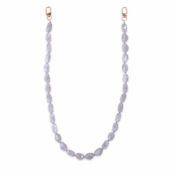 Tracolla Grigio Lavanda con Elementi Ovali – 74 cm | SKU 845737 | Immagine 1 di 3 | Prodotto su sfondo bianco