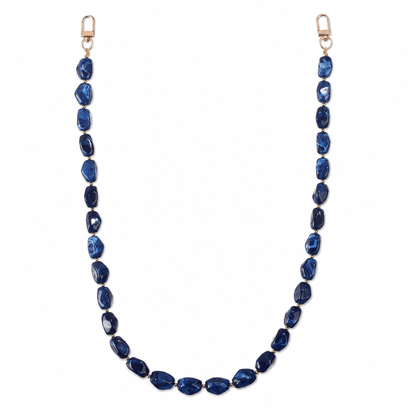 Tracolla Blu Navy con Elementi Ovali – 74 cm | SKU 845742 | Immagine 1 di 3 | Prodotto su sfondo bianco