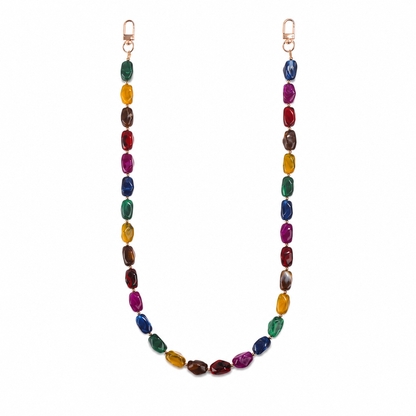 Tracolla Gioiello Multicolor con Elementi Ovali – 74 cm | SKU 845745 | Immagine 1 di 3 | Prodotto su sfondo bianco