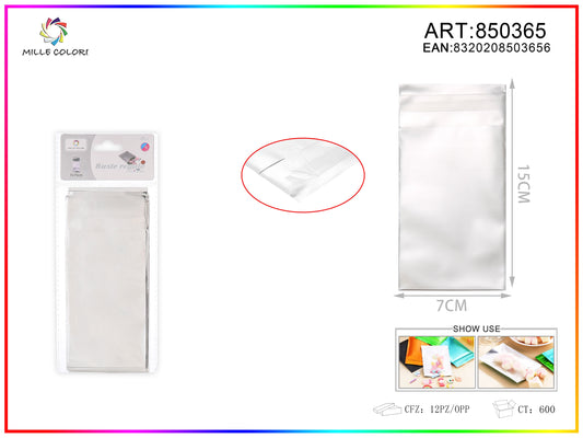 BUSTA REGALO METALLIZZATA LUCIDO ARGENTO