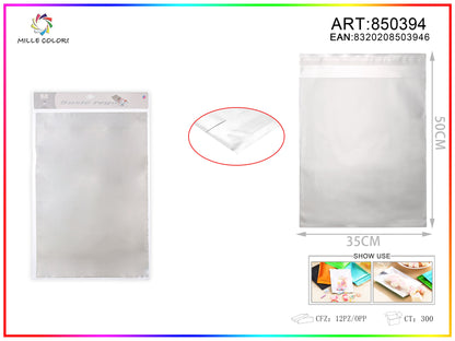 BUSTA REGALO METALLIZZATA LUCIDO ARGENTO