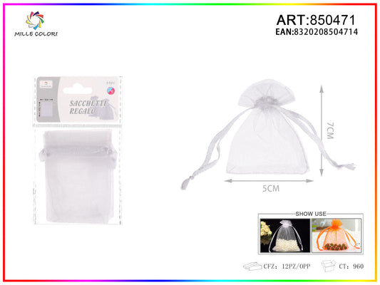 Sacchetti in organza 5cm*7cm 6pz
