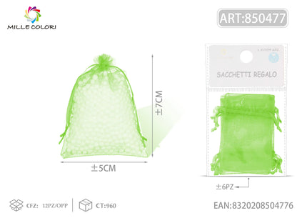 Sacchetti in organza 5cm*7cm 6pz