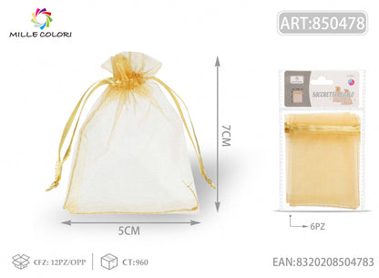 Sacchetti in organza 5cm*7cm 6pz