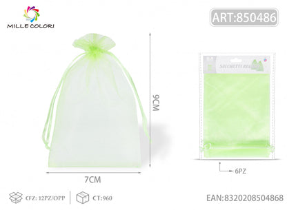 Sacchetti in organza 7cm*9cm 6pz