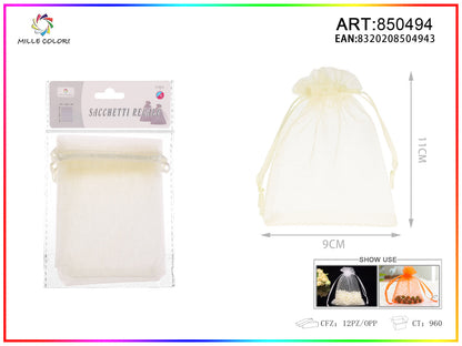 Sacchetti in organza 9cm*11cm 6pz