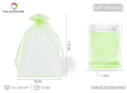 Sacchetti in organza 9cm*11cm 6pz