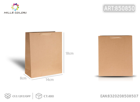 Busta di carta 14x18x8cm avana