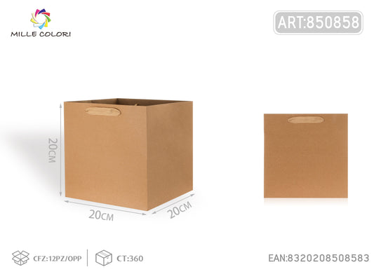 Busta di carta 20x20x20cm avana